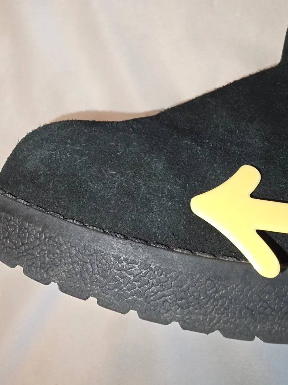 Black Suede Boots Faux Fur Lining Warm Cozy Winter Womens Sz 7 Shoes